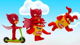 PJ Masks Гонка с красным | Шоу Play-Doh Сезон 2 | странице Play-Doh