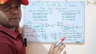 LMTD for parallel flow heat exchanger in hindi | LMTD for counter flow heat exchanger in hindi