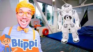 Blippi MEETS Hans The Robot | Blippi's Stories and Adventures for Kids | Moonbug Kids