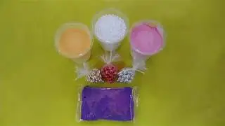 ДЕЛАЮ СЛАЙМ С ПЛАСТИЛИНОМ И НОВОГОДНИМИ БУСИНАМИ / SATISFYING SLIME VIDEO