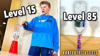 BOTTLE FLIPS, But the Targets Get SMALLER