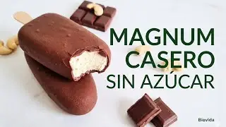 Cómo hacer HELADO MAGNUM VEGANO en casa sin máquina heladera/saludable y delicioso