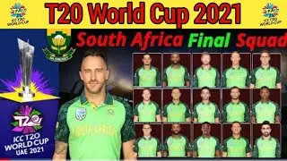 ICC T20 World Cup 2021 South Africa Team Best Squad. SA Team Squad for World Cup 2021. T20 WC 2021.