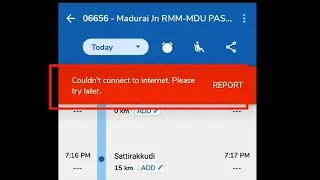 Fix Couldn't connect to internet please try later error in where is my train app