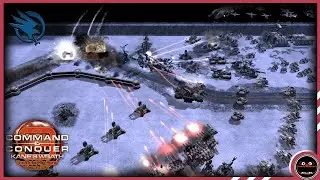 HDR - Unofficial Patch 1.04 -  Kane's Wrath - Snowy Tower Defence - GDI - 32 Waves (2022)