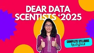 Data Scientist Roadmap (2025) : Beginner to Expert (தமிழில்)
