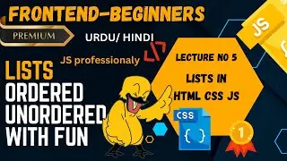 #5 | Unordered List and Ordered list  HTML | CSS | JS to Change | Frontend Basic Course | Web Dev