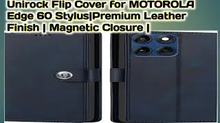 Unirock Flip Cover for MOTOROLA Edge 60 Stylus|Premium Leather Finish | Magnetic Closure |Kickstand|