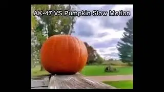 ak 47 contra una calabaza