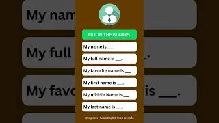[Learn English in 60 seconds] Unit 1: Name in English → Lesson 1-2: Practice.