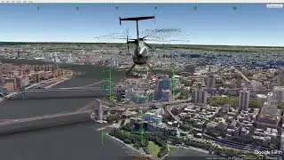 Google Earth Pro flight simulator 2025   Newark - JFK