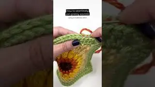 CROCHET: how to seamlessly join granny squares using a mattress stitch #shorts #crochet #crocheting
