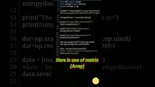 Numpy Array to Image converter | python programming