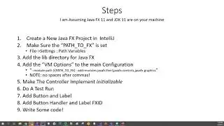 Setting Up A Java FX Project In IntelliJ