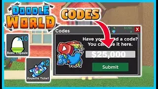 ALL DOODLE WORLD CODES *$25,000, 2X ROULETTE TICKETS, GEMS + MORE*