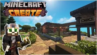 I built a LUMBER MILL in Minecraft Create Mod!