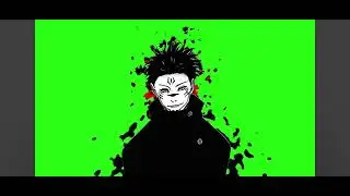 Sukuna manga animation on green screen (with aura effect)