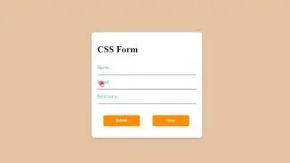 Simple Form using CSS