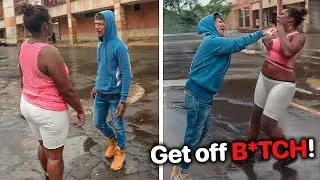 Karen Fights The WRONG MAN and Ends With Her Tooth Knocked Out!