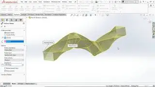 Solidworks Surface Tutorial 3: Swept Surface in the solidworks