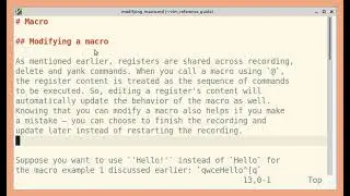 Vim: modifying a Macro