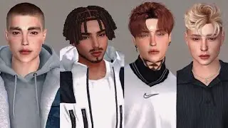 MEGA PACK OF 4 ALPHA MALE SIMS + Hair, Clothing & Accessories - The Sims 4