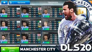 COMO tener la PLANTILLA MANCHESTER CITY con MESSI ACTUALIZADA para DLS20 | SIN ROOT