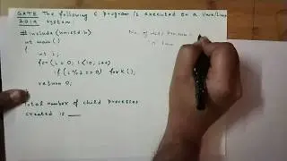GATE 2019 | C Programming | The fork() system call
