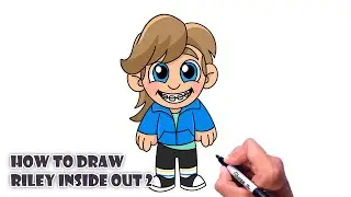 How to Draw Riley | Inside Out 2 - Step by step