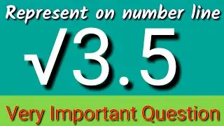 Represent root 3.5 on the number line, Locate root 3.5 on the number line, √3.5 on the number line.