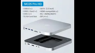 Hagibis Usb C Hub With HD Enclosure Type c Docking Station For Mac Mini With 2,5 Sata Nvme m2