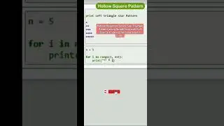 Python Star Triangle with Single Loop|| Python Beginner Series with Source Code # Python # shorts