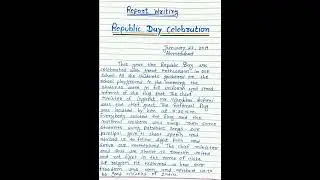 Republic Day Celebration Report writing in english || Report writing in English  
