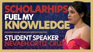 Nevaeh Ortiz-Cruz speaks at the 19th Annual Scholarship Gala | Trine University