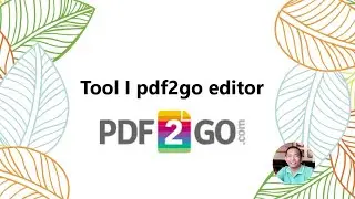 How to use pdf2go editor in editing PDF online