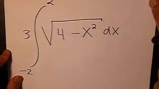 Integral 3*(4 - x^2)^(1/2) dx dengan batas bawah x = -2 dan batas atas x = 2