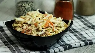 This salad with radish and meat has become my favorite