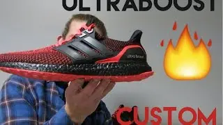 Adidas Ultra Boost Custom (Solar Red Blackout)