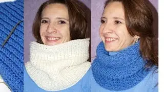 Вязание для начинающих. Снуд спицами. / Knitting for beginners