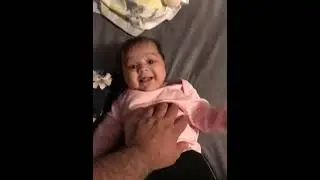 Ticklish baby laughing 