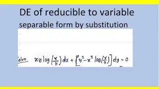 How to Solve xylog(x/y) dx+(y^2-x^2log(x/y) dy=0