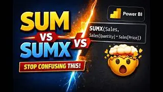 SUM vs SUMX in Power BI DAX | When & Why to Use Each (Full Guide)