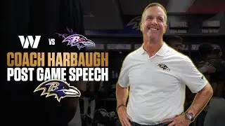 John Harbaugh's Postgame Speech After Beating Commanders | Baltimore Ravens