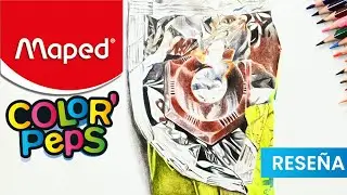Reseña Colorpeps de Maped pintando con lapices escolares