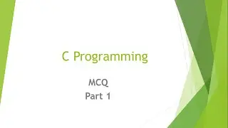 C Programming MCQ's #Basic Concept
