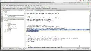 108 Android Studio Context menu