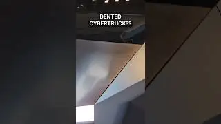 SHOWROOM CYBERTRUCK IS ALREADY DENTED!!! #tesla #cybertruck #fail #bulletproof