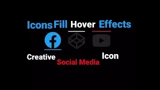 CSS Magic Line Icon Fill Hover Effects | Social Media Buttons