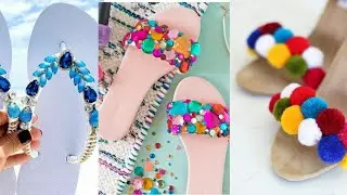 حيل و أفكار لتجديد الأحذية او الصندل بأشياء متوفرة 💥 اعمال يدوية 😍 افكار و حيل للبنات سهلة و بسيطة