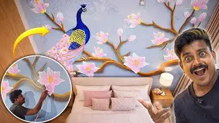 Creating a Colorful Peacock Wall Art for Kids' Bedrooms